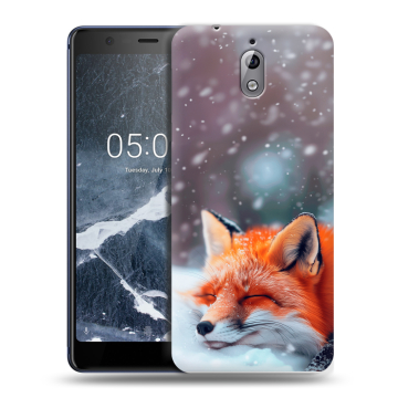Силиконовый чехол на Nokia 3.1 с принтом лиса