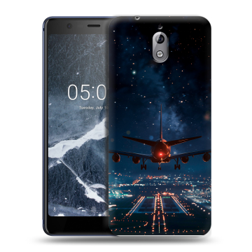 Силиконовый чехол на Nokia 3.1 с принтом самолет