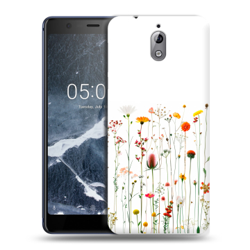 Силиконовый чехол на Nokia 3.1 с принтом цветы