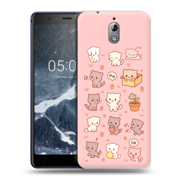 Силиконовый чехол на Nokia 3.1 с принтом Hello Kitty Хелоу Кити