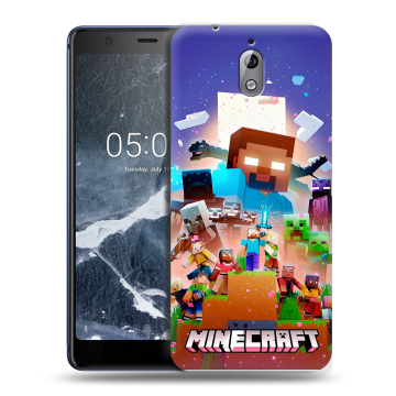 Силиконовый чехол на Nokia 3.1 с принтом Майнкрафт Minecraft Силиконовый чехол на Nokia 3.1 с принтом Майнкрафт Minecraft