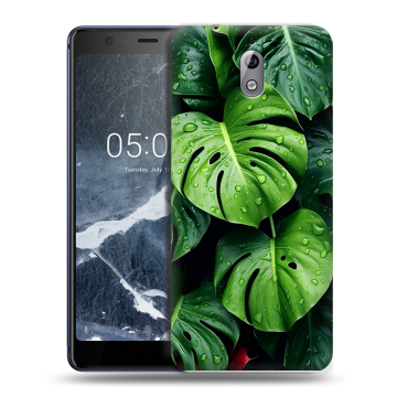 Силиконовый чехол на Nokia 3.1 с принтом Листья