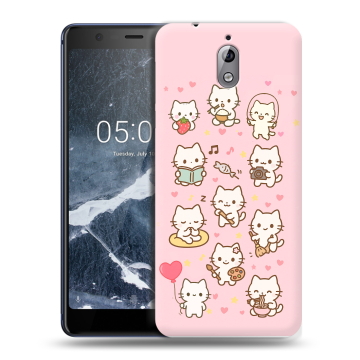 Силиконовый чехол на Nokia 3.1 с принтом Hello Kitty Хелоу Кити