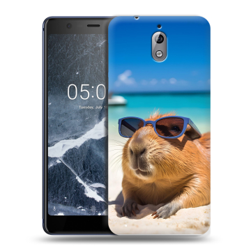 Силиконовый чехол на Nokia 3.1 с принтом Капибара