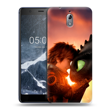 Силиконовый чехол на Nokia 3.1 с принтом Как приручить дракона