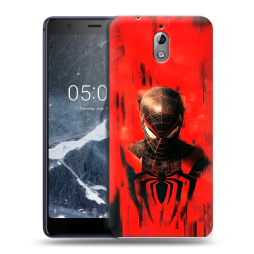 Силиконовый чехол на Nokia 3.1 с принтом человек паук spiderman