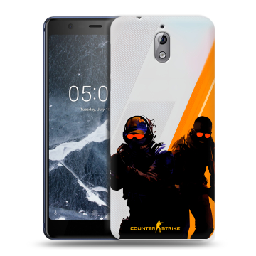 Силиконовый чехол на Nokia 3.1 с принтом Контер страйк Counter strike