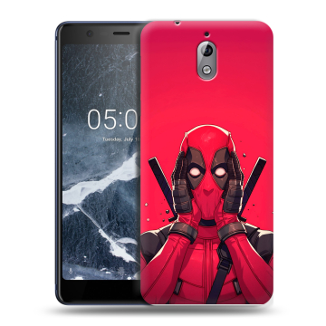 Силиконовый чехол на Nokia 3.1 с принтом Дедпул Deadpool
