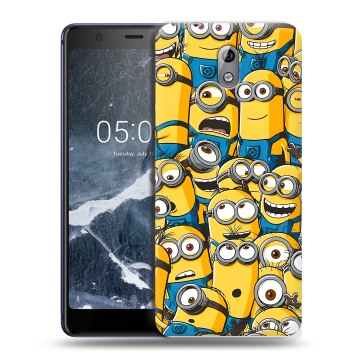 Силиконовый чехол на Nokia 3.1 с принтом Миньоны