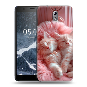 Силиконовый чехол на Nokia 3.1 с принтом котята котики Силиконовый чехол на Nokia 3.1 с принтом котята котики