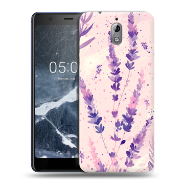 Силиконовый чехол на Nokia 3.1 с принтом цветы лаванда