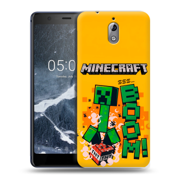 Силиконовый чехол на Nokia 3.1 с принтом Майнкрафт Minecraft
