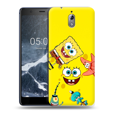 Силиконовый чехол на Nokia 3.1 с принтом Спанч боб Спанчбоб