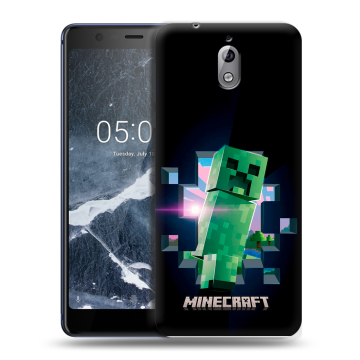 Силиконовый чехол на Nokia 3.1 с принтом Майнкрафт Minecraft