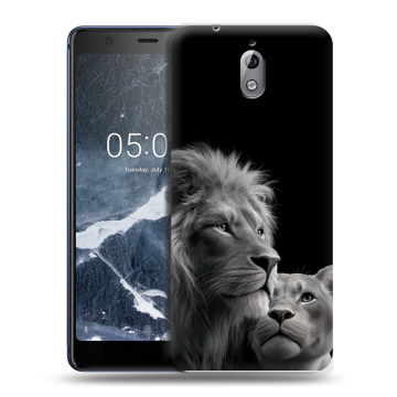 Силиконовый чехол на Nokia 3.1 с принтом Лев кошки