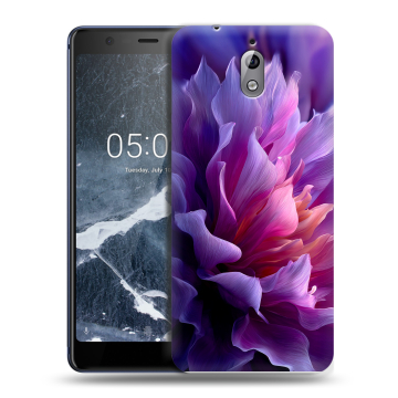 Силиконовый чехол на Nokia 3.1 с принтом женский цветы