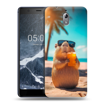Силиконовый чехол на Nokia 3.1 с принтом Капибара