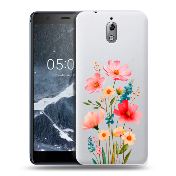 Силиконовый чехол на Nokia 3.1 с принтом Цветы
