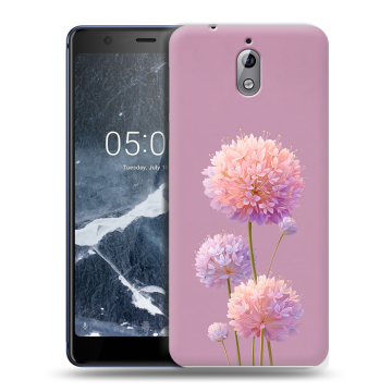 Силиконовый чехол на Nokia 3.1 с принтом Цветы