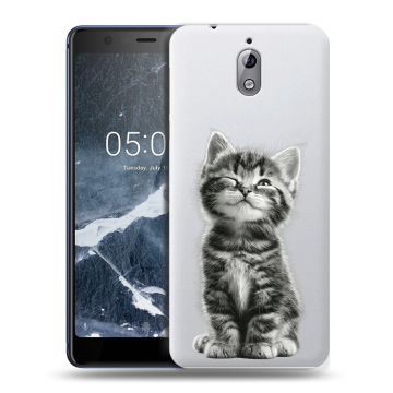Силиконовый чехол на Nokia 3.1 с принтом Котенок