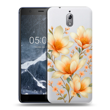 Силиконовый чехол на Nokia 3.1 с принтом Цветы