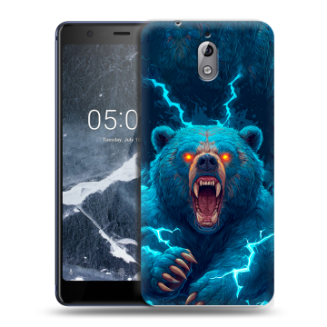 Силиконовый чехол на Nokia 3.1 с принтом Медведь
