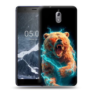 Силиконовый чехол на Nokia 3.1 с принтом Медведь