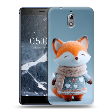 Силиконовый чехол на Nokia 3.1 с принтом Лиса