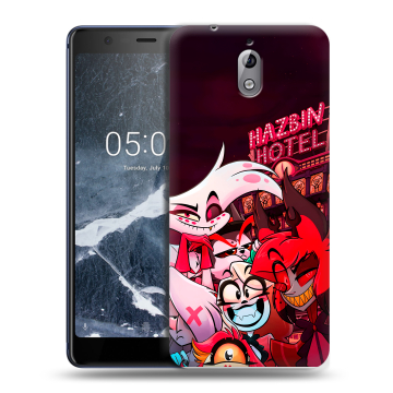 Силиконовый чехол на Nokia 3.1 с принтом Hazbin Hotel Отель Хазбин