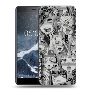 Силиконовый чехол на Nokia 3.1 с принтом Ahegao Ахегао Аниме