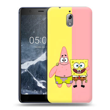Силиконовый чехол на Nokia 3.1 с принтом Спанч боб Спанчбоб