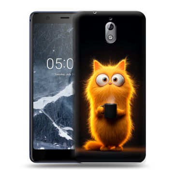 Силиконовый чехол на Nokia 3.1 с принтом Смешной кот