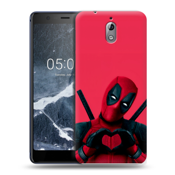 Силиконовый чехол на Nokia 3.1 с принтом Дедпул Deadpool