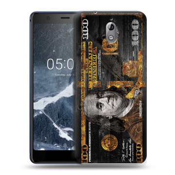 Силиконовый чехол на Nokia 3.1 с принтом Доллар деньги