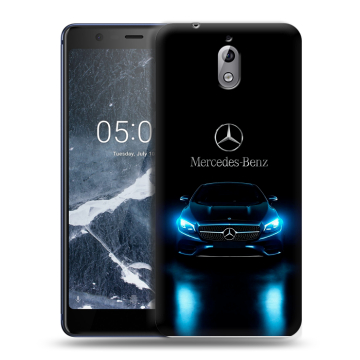 Силиконовый чехол на Nokia 3.1 с принтом Mercedes Мерседес