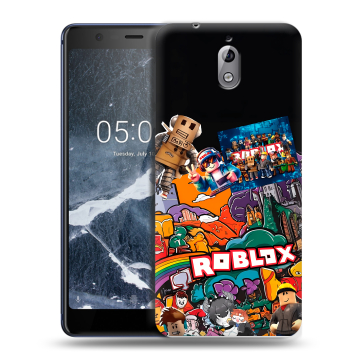 Силиконовый чехол на Nokia 3.1 с принтом Roblox Роблокс