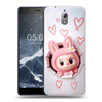 Силиконовый чехол на Nokia 3.1 с принтом Labubu Лабубу