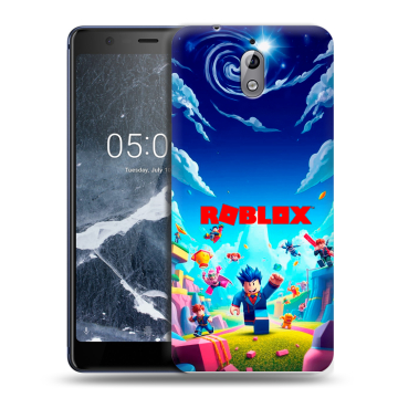 Силиконовый чехол на Nokia 3.1 с принтом Roblox Роблокс