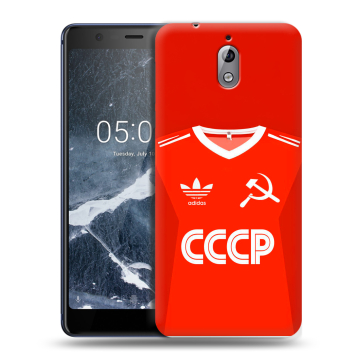 Силиконовый чехол на Nokia 3.1 с принтом Флаг Герб СССР
