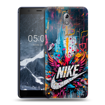 Силиконовый чехол на Nokia 3.1 с принтом Nike Найк