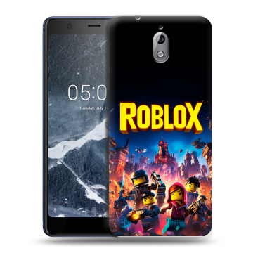 Силиконовый чехол на Nokia 3.1 с принтом Roblox Роблокс