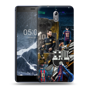Силиконовый чехол на Nokia 3.1 с принтом Messi Barcelona