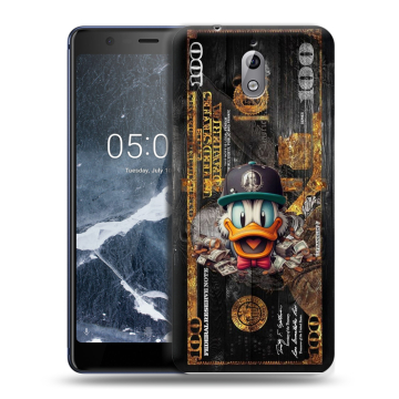 Силиконовый чехол на Nokia 3.1 с принтом Дональд Дак Доллар