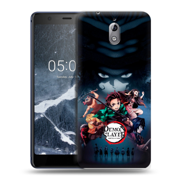 Силиконовый чехол на Nokia 3.1 с принтом Demon Slayer Клинок рассекающий демонов