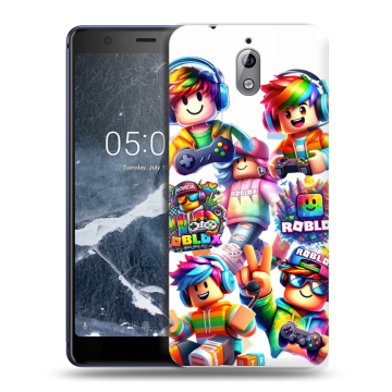 Силиконовый чехол на Nokia 3.1 с принтом Roblox Роблокс