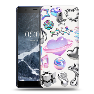 Силиконовый чехол на Nokia 3.1 с принтом Y2K