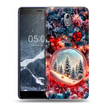 Силиконовый чехол на Nokia 3.1 с принтом Новый год