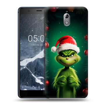 Силиконовый чехол на Nokia 3.1 с принтом Гринч Новый год Рождество
