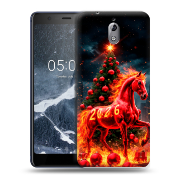 Силиконовый чехол на Nokia 3.1 с принтом Новый год
