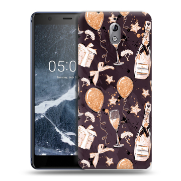 Силиконовый чехол на Nokia 3.1 с принтом Новый год